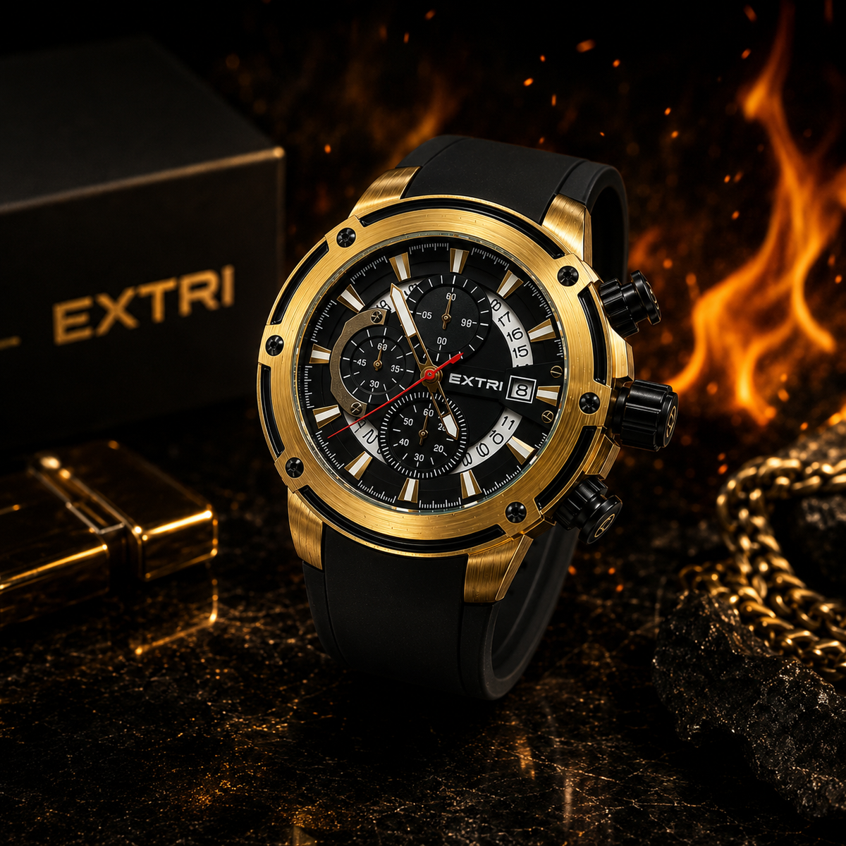 طقم الرئيس التنفيذي The CEO Duo - Mark Fairwhale 5690 + Extri Gold - Luxury Combo Set 2 in 1