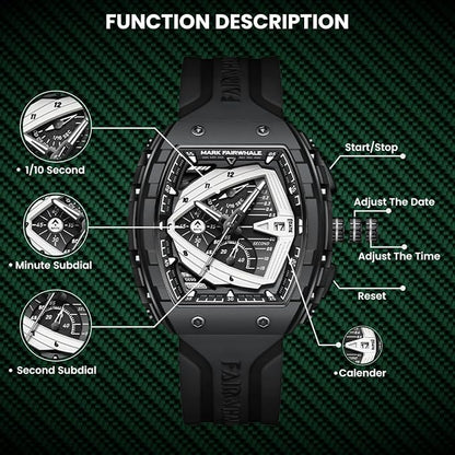Mark Fairwhale FW-5690 Luxury Sport Watch – 1 Year Warranty | ساعة مارك فيرويل الرياضية – ضمان سنة كاملة