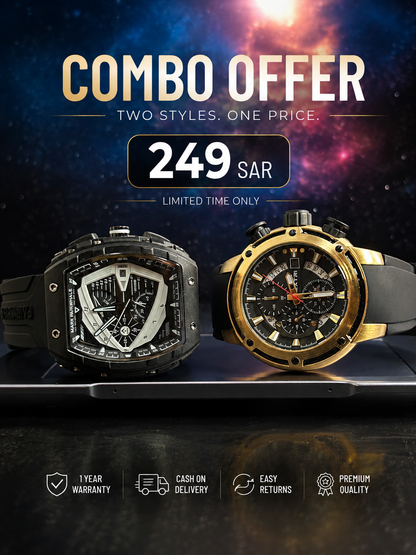 طقم الرئيس التنفيذي The CEO Duo - Mark Fairwhale 5690 + Extri Gold - Luxury Combo Set 2 in 1