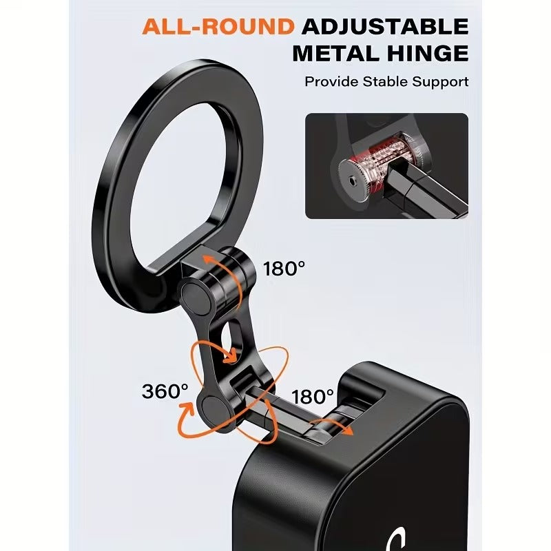 Portable Magnetic Phone Holder | حامل هاتف مغناطيسي محمول – Travel-Friendly Desktop Stand