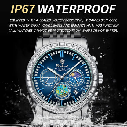 ⌚ BINBOND B8632 Luxury Men's Quartz Watch | ساعة بينبوند B8632 الرجالية الفاخرة | الدفع عند الاستلام (COD) | شحن مجاني داخل السعودية