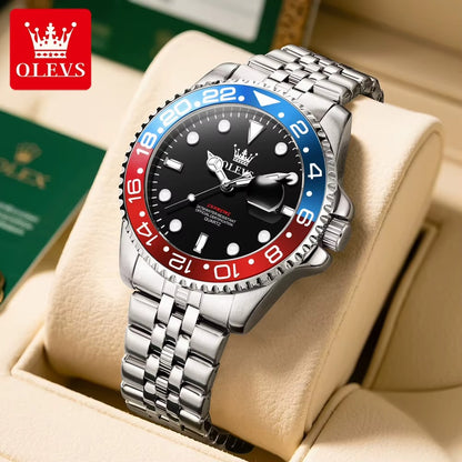 OLEVS 5657 Pepsi GMT Style | ساعة أوليفس بيبسي GMT | 💵 COD | 🚚 شحن مجاني