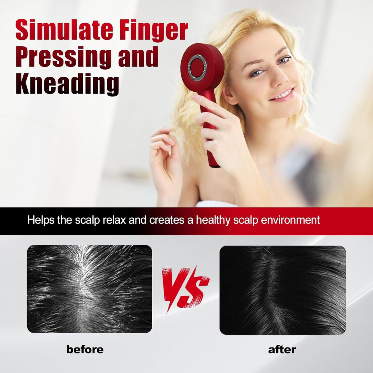 Smart Electric Scalp Massager & Hair Oil Applicator | Waterproof