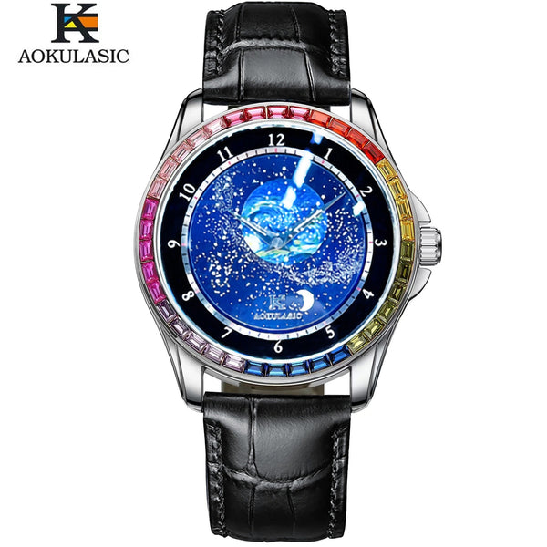 AOKULASIC Rainbow Automatic Mechanical Watch | ساعة رجالية فاخرة | 🚚 توصيل مجاني | 💳 الدفع عند الاستلام
