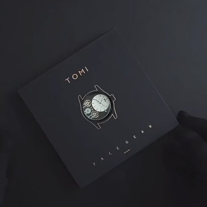 TOMI Men’s Elegant Quartz Watch Set – Leather Strap Luxury Timepiece