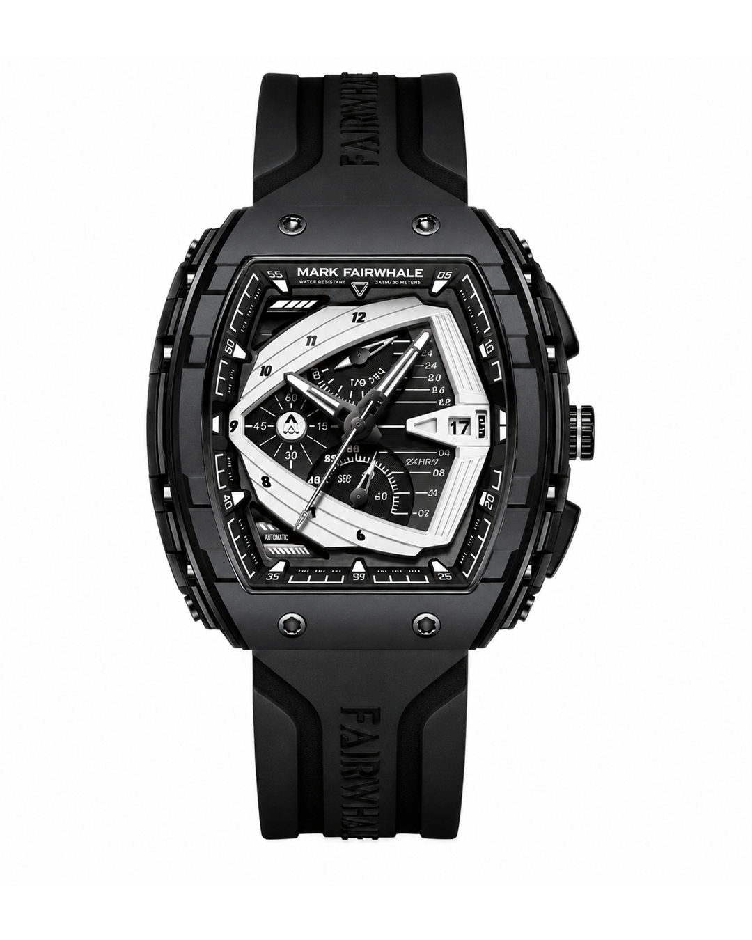 Mark Fairwhale FW-5690 Premium Sports Watch – Black Edition | ساعة مارك فيرويل الرياضية الفاخرة – الإصدار الأسود