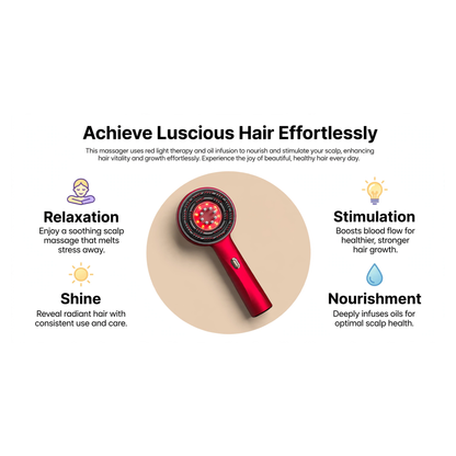 Smart Electric Scalp Massager & Hair Oil Applicator | Waterproof